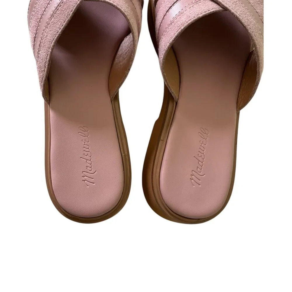 Madewell Leather Sandals NWT $110 Alina Platform Smooth 1 3/4" Heel Summer 10.5 - Picture 3 of 6